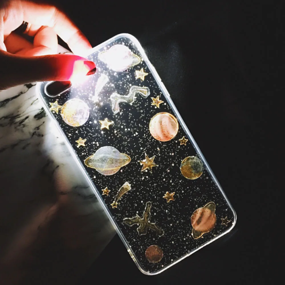 KISSCASE милый чехол с блестящими звездами для iPhone 7 6 6s 8 Plus девчачий Мягкий