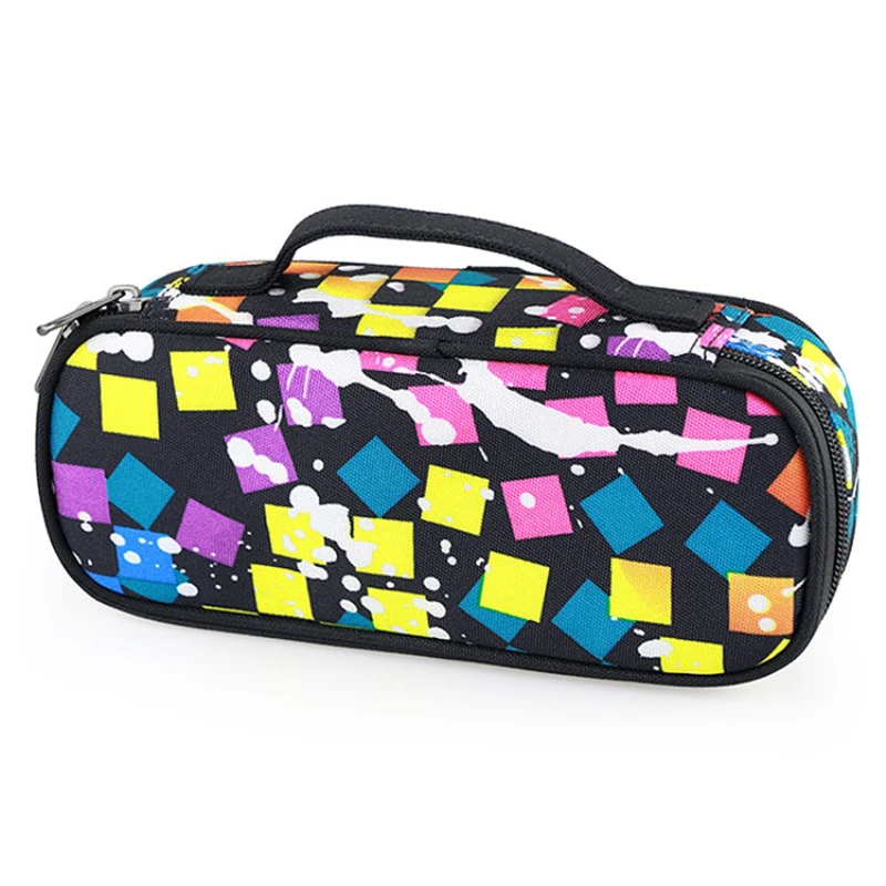 Пенал для мальчиков и девочек цветной чехол большой вместимости в клетку ручек