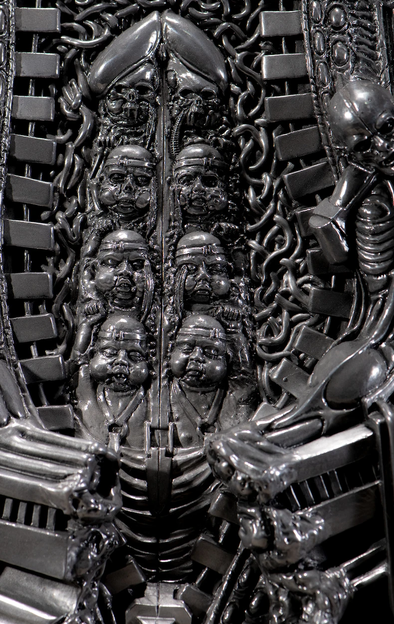 7kg43cm* 37 см H R. Giger коллекция искусства холодного литья алюминия 3D тиснение Декоративная скульптура инопланетянин настенные картины