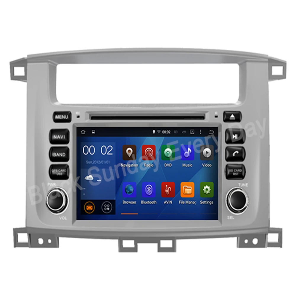 Автомобильный мультимедийный dvd-плеер IPS DSP 8 Core 4 RAM 2 Din Android10 GPS для TOYOTA LAND CRUISER 100