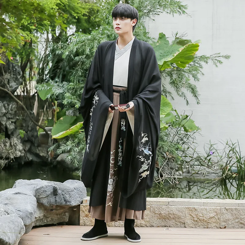 Hanfu для взрослых, Национальный сценический костюм для выступлений, для женщин и мужчин, Династия Цин, китайский стиль, традиционный праздничный костюм DN3506