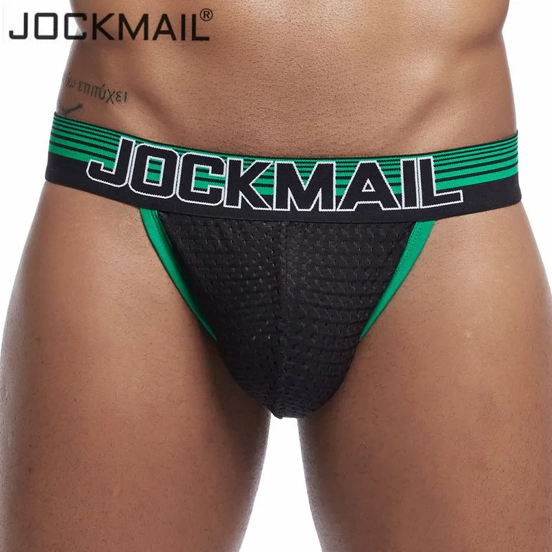 Мужские сетчатые трусы JOCKMAIL сексуальные дышащие бикини из ледяного шелка гей