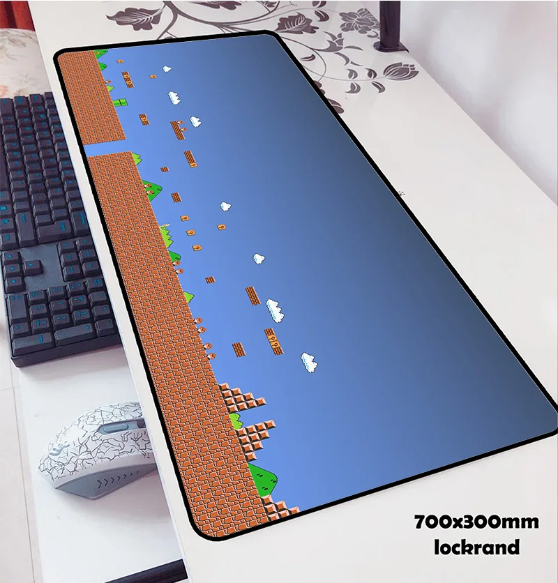 Коврик для мыши mario locrkand коврик notbook компьютерный 70x30 см игровой геймер клавиатуры