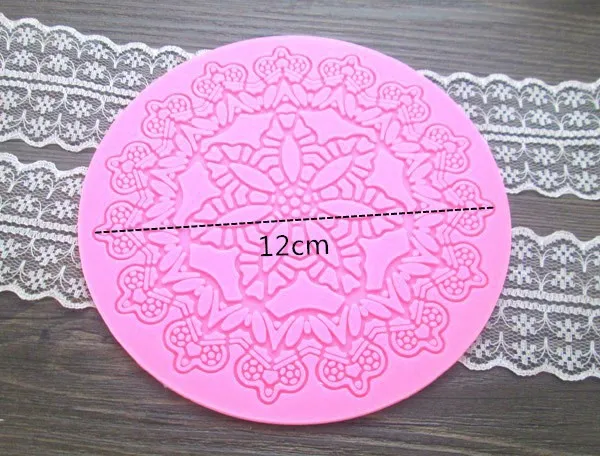 1 шт. круглый корона цветок Кружево Форма торт Силиконовые Коврики Помады