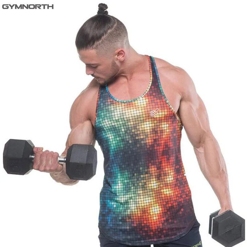 GYMNORTH Camo майка мужская с 3D принтом Canotta бодибилдинг одежда 2018 для фитнеса без