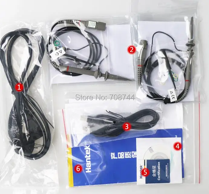 Hantek DSO5102P цифровой запоминающий осциллограф 100 МГц 2 Каналы 1GSa/s 7 &quotTFT ЖК дисплей