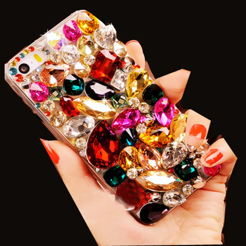 3D Luxury Bling Crystal Diamond Phone Case For Nokia lumia XL Girly Pink Sparkle Jewelry Coque Fundas Cover Skin Funda Capa |