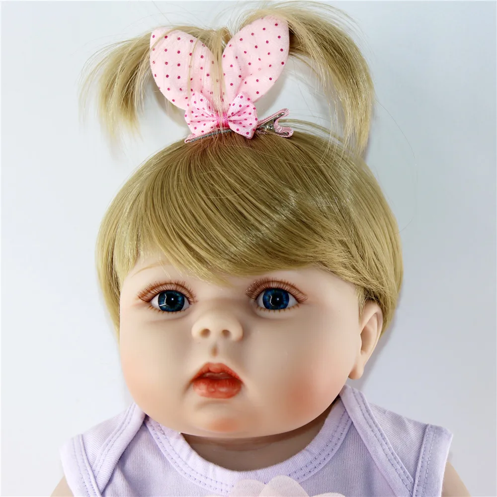 Игрушечные куклы Bebes Reborn из полного винила и силикона для детей подарок 23-57 см блондинки принцессы, можно купать.