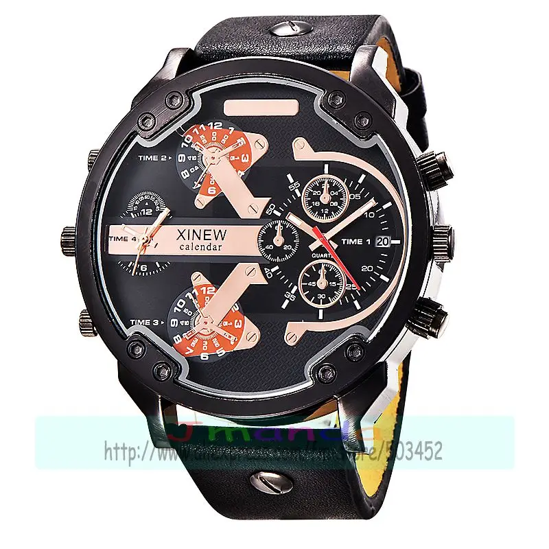 Мужские кварцевые наручные часы с календарем 30 шт./лот | Наручные