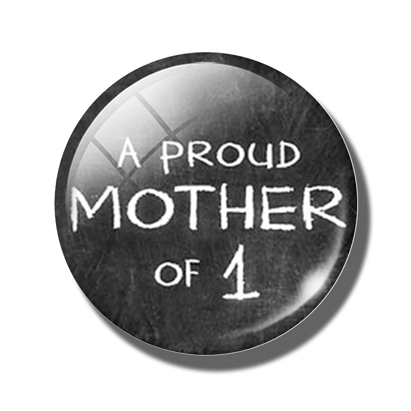 PACK OF 1 Любовь мама Цитата магнит на холодильник круглая стеклянная наклейка на холодильник Рождественское украшение для дома держатель для сообщений подарок для мамы - Цвет: PACK OF 1