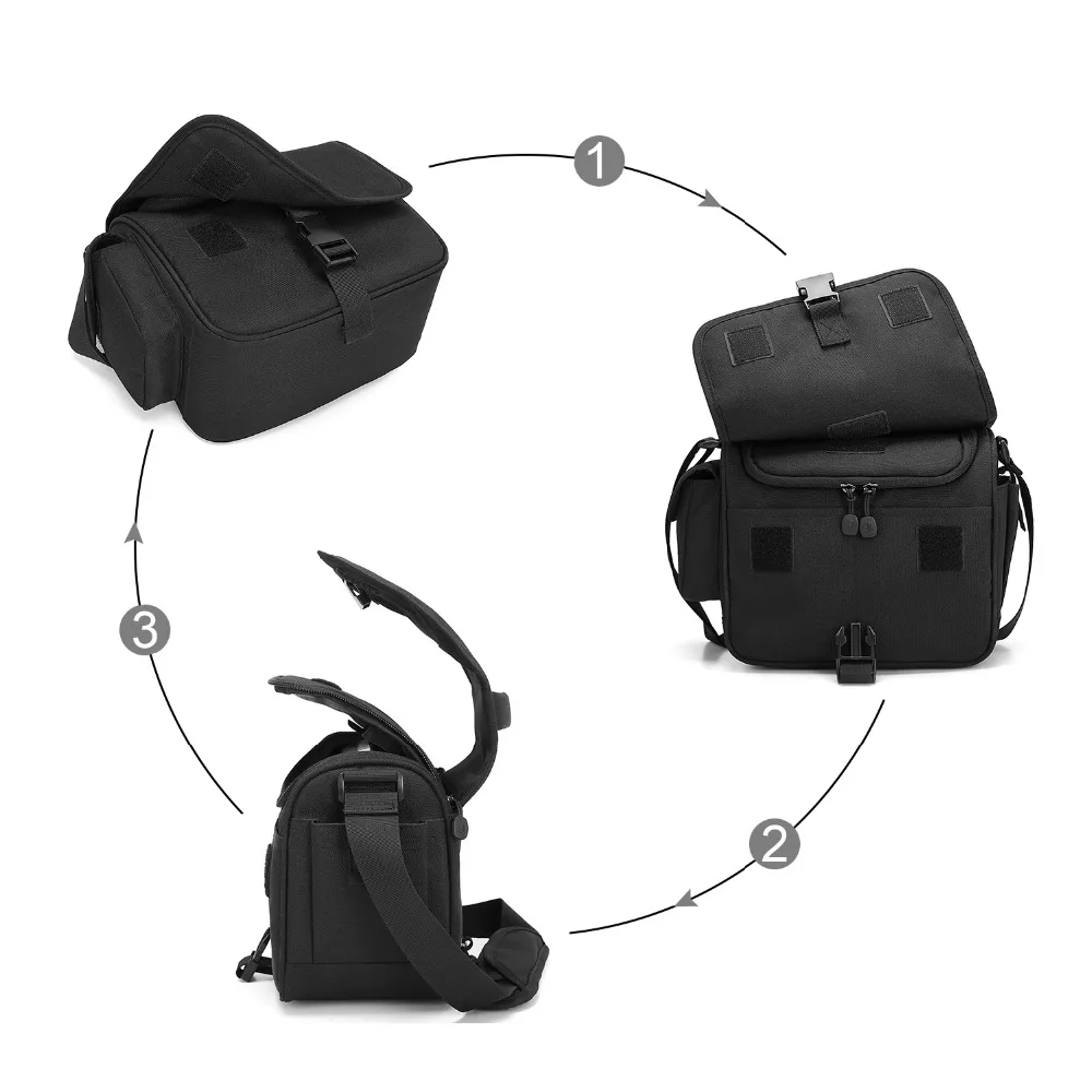 BAGSMART брендовая сумка для камеры для фотографии видео обмен объектив дорожная сумка DSLR камера сумка для камеры чехол для Canon Nikon