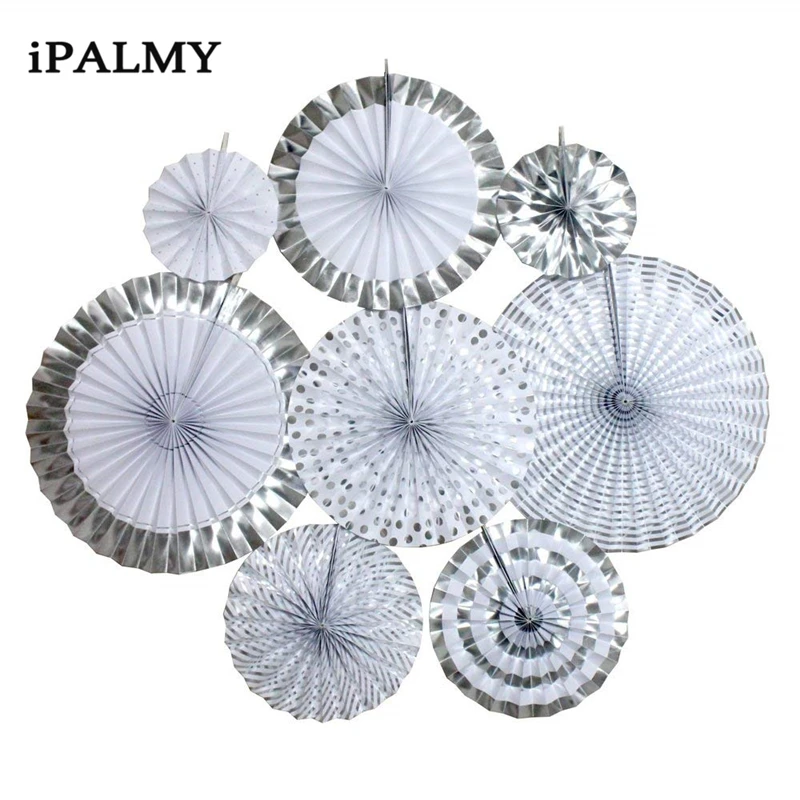 Набор из 8 предметов вечерние металлические Золотые/Серебристые фольга бумажные