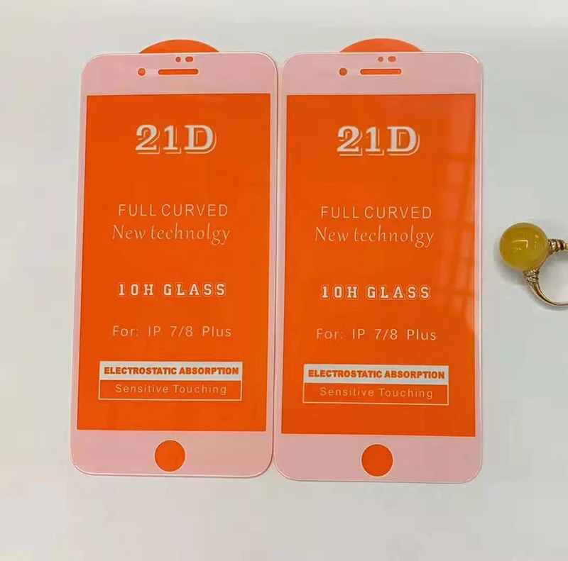 50 шт. 21D полный клей покрытие из закаленного стекла для iPhone 11 Pro Max XS XR X 8 7 6 6S Plus Закаленное Защитная пленка для экрана