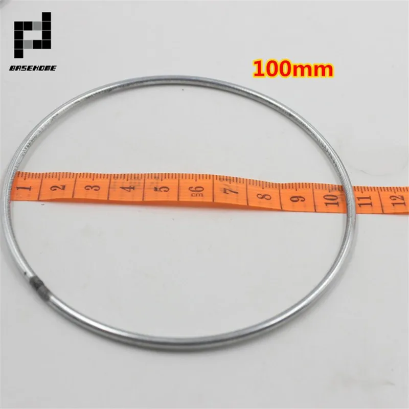 100mm BASEHOME 10 шт. 35-200 мм Ловец снов круглые кольца фурнитура Висячие Круглые Железные круги соединитель индийская Сеть Ювелирные изделия брелок DIY - Цвет: 100mm
