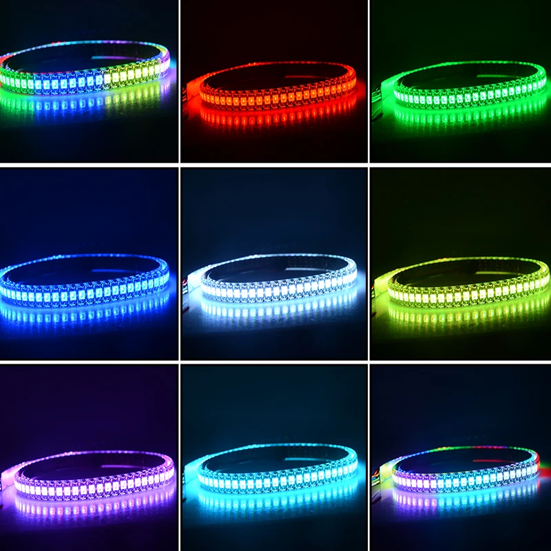 1 м Светодиодная лента светильник WS2812 2812B RGB полоса 144 светодиодный s IP33 IP65 IP67