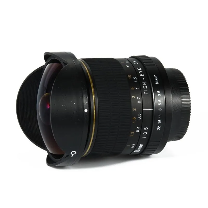 8mm F/3.0 Ultra Wide Angle Fisheye Lens for APS-C/ Full Frame Nikon D800 D700 D3200 D5200 D5500 D7000 D7200 D90 DSLR Camera | Электроника