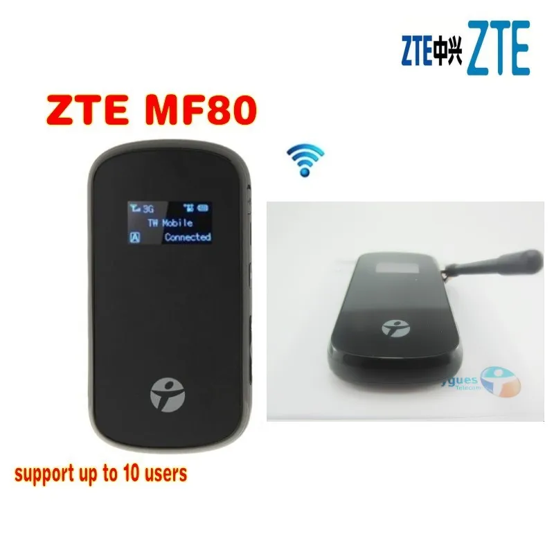 Разблокированный Роутер ZTE MF80 3g Wi Fi роутер 42 Мбит/с Мобильная точка доступа 4g mifi