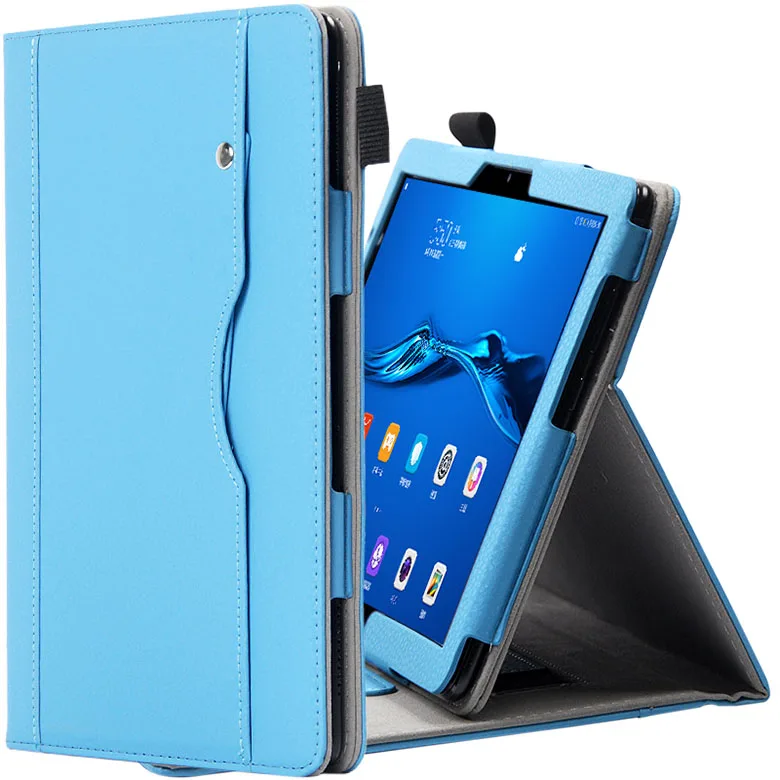 Чехол mingfeng из искусственной кожи для huawei T5 10, защитный умный чехол для AGS2-W09/L03/W19, 10,1 дюймов, чехол для планшетного ПК - Цвет: Синий