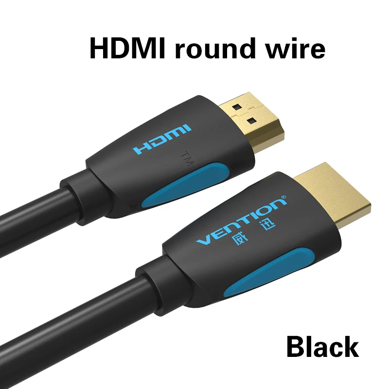 Кабель Vention HDMI 2,0 3D 2160P кабель HDMI 1m2m5m 3 м 10 м 15 м с Ethernet HDMI адаптер для HDTV ЖК-проектора HDMI 4K кабель горячий - Цвет: Black circle