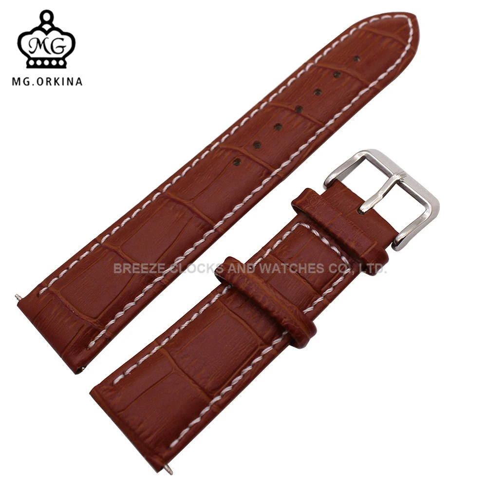 Ремешок MG.ORKINA мужской/женский из натуральной кожи быстросъемный итальянский