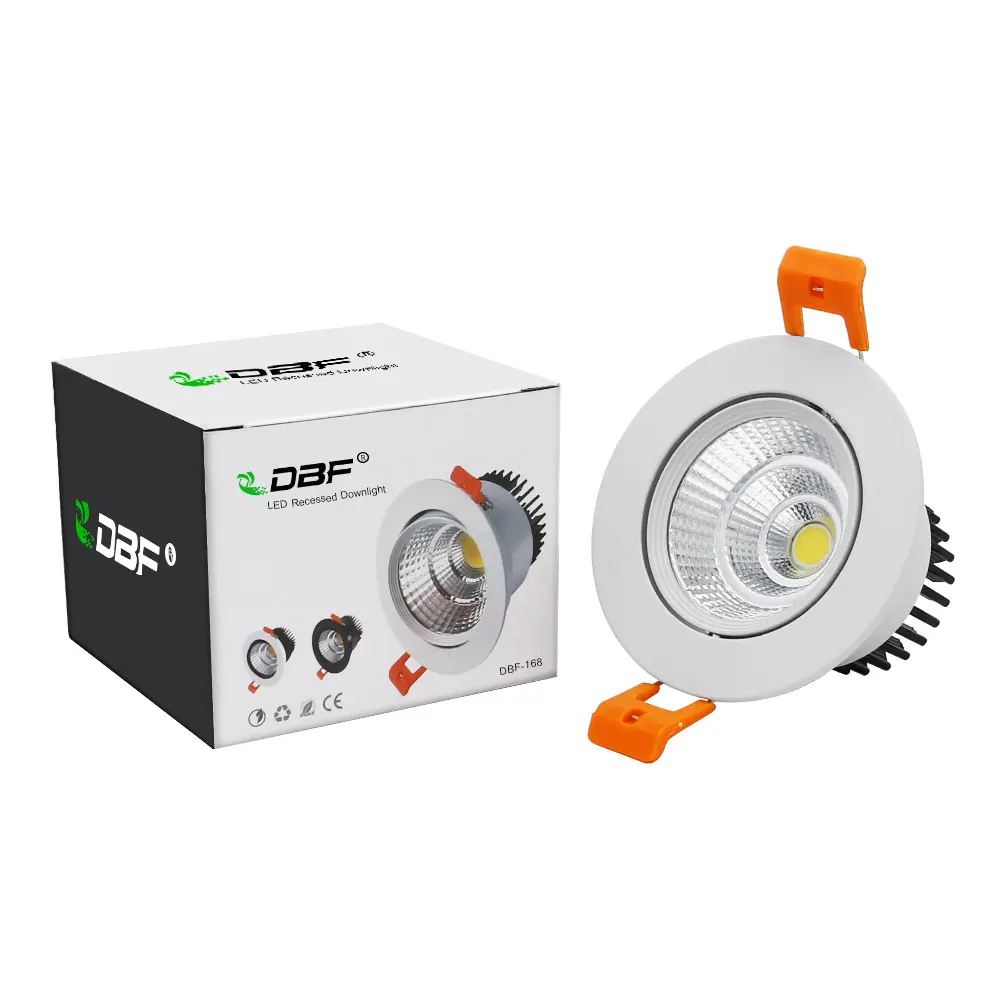 [DBF] Epistar Dimmable 9W COB светодиодный встраиваемый светильник