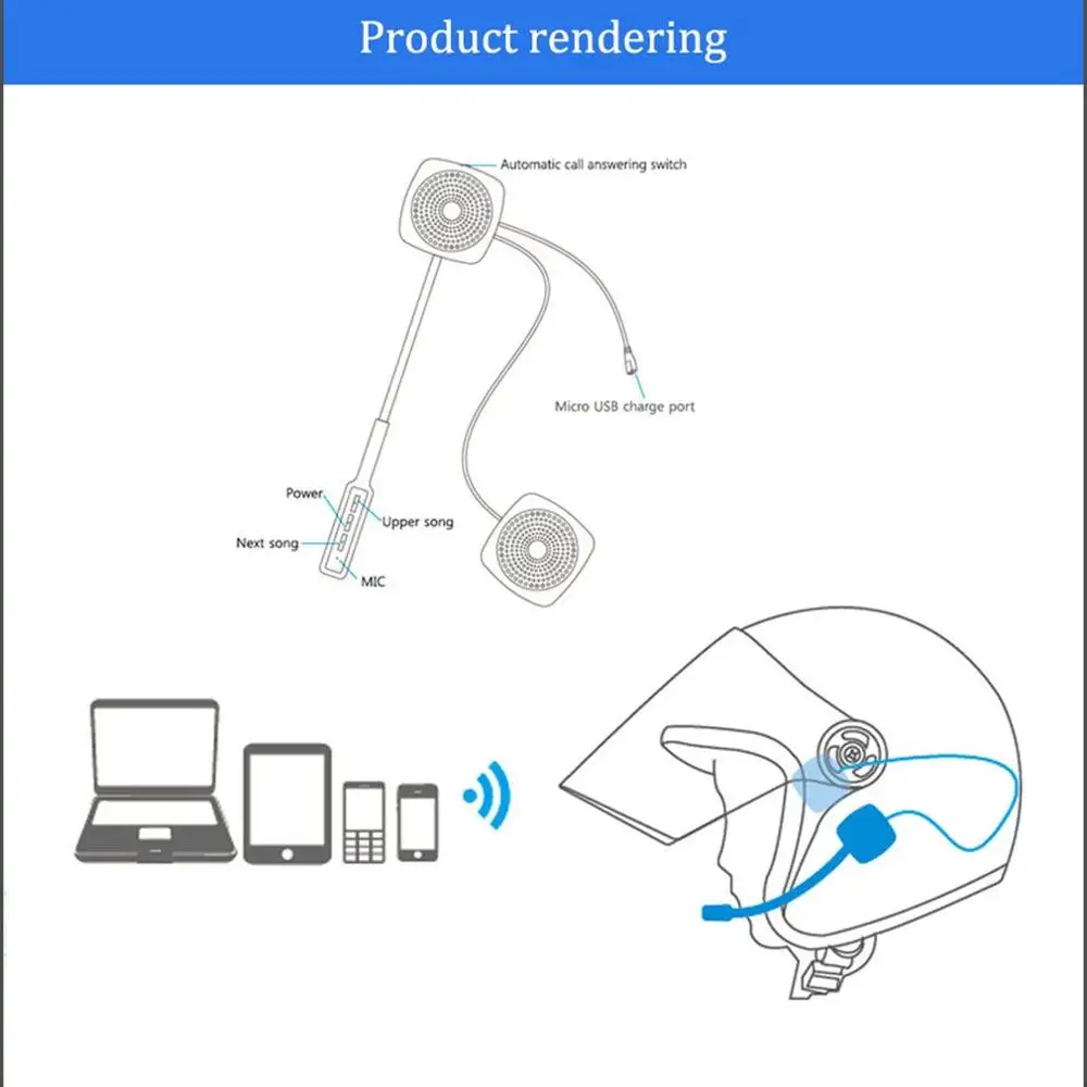 &quotMH03 мотоциклетный шлем гарнитура для мотоцикла свободные наушники MP3 музыки GPS