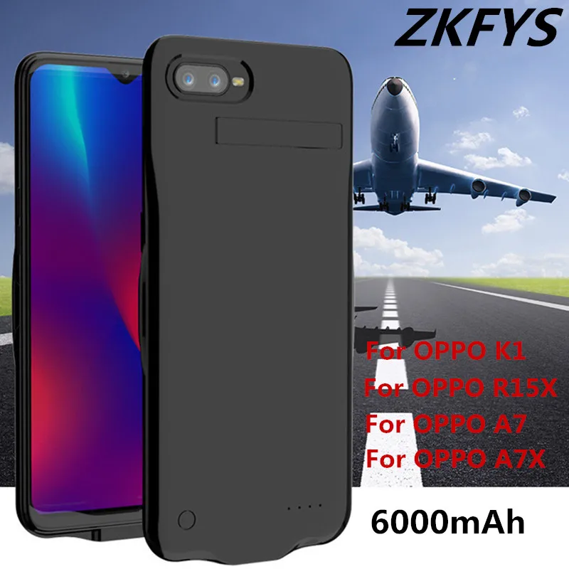 Внешний аккумулятор 6000 мАч для OPPO 15X K1 ультратонкое быстрое зарядное устройство