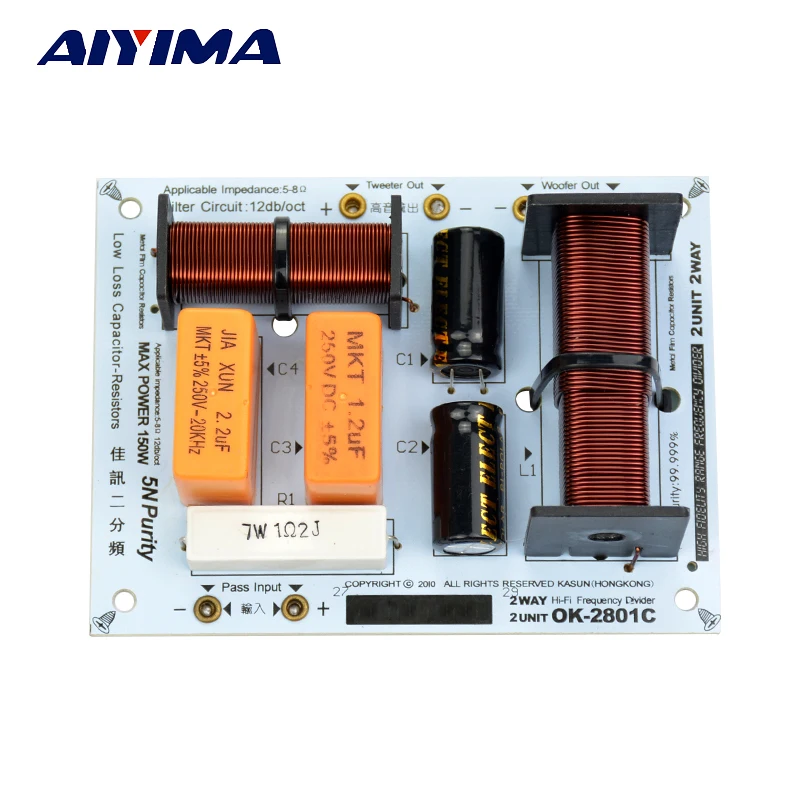 Aiyima OK2801 Multi Динамик Bass &amp ВЧ 2 устройство аудио делитель частоты кроссовер с