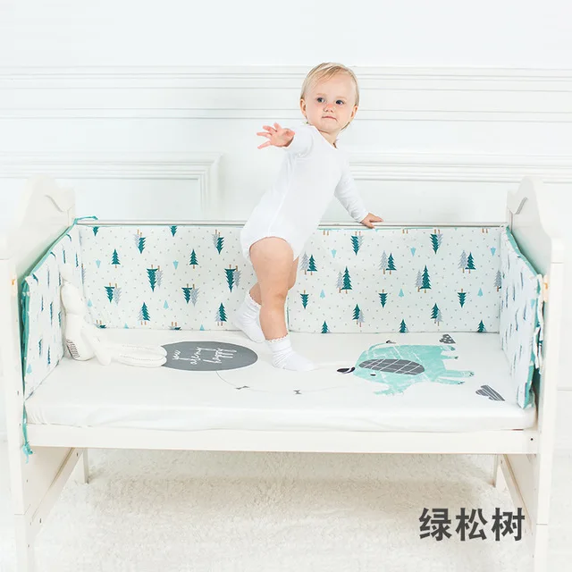 Picture color Infant Crib Bumper Newborn Bed Crib Side Protect Bumper 130*30cm One PC Baby Room Bedding Room Decor Cribs For Boys Girls - Цвет: Picture color