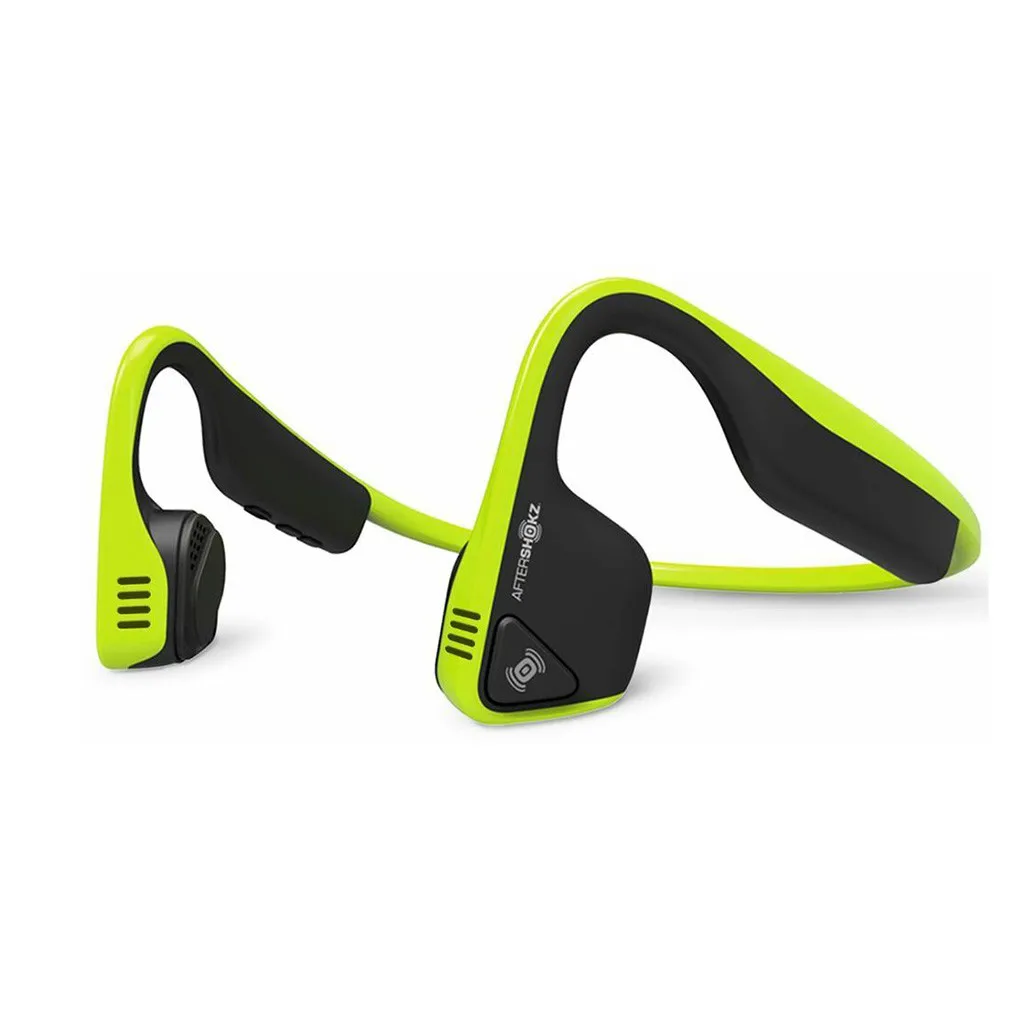 Зеленый Aftershokz AS600 Trekz titanium Air открытые беспроводные наушники костной проводимости для Носимых устройств дропшиппинг - Цвет: Зеленый