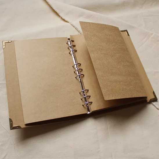 B5 крафт 9 отверстий Looseleaf блокнот пустой Полароид Сделай Сам паста крафт-бумага