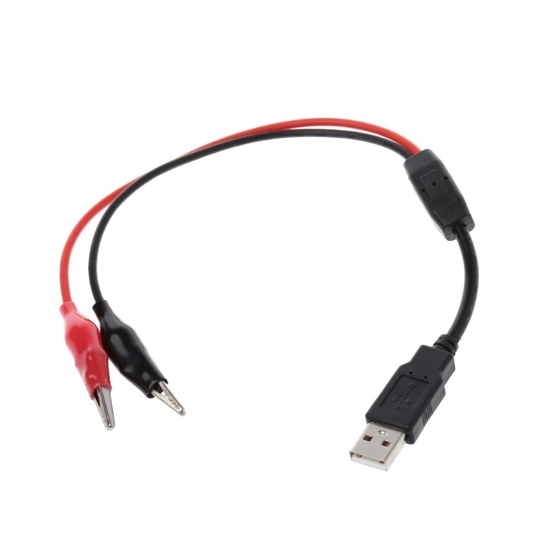 Медные зажимы типа крокодил с проводом Штекерный USB разъем испытательные выводы
