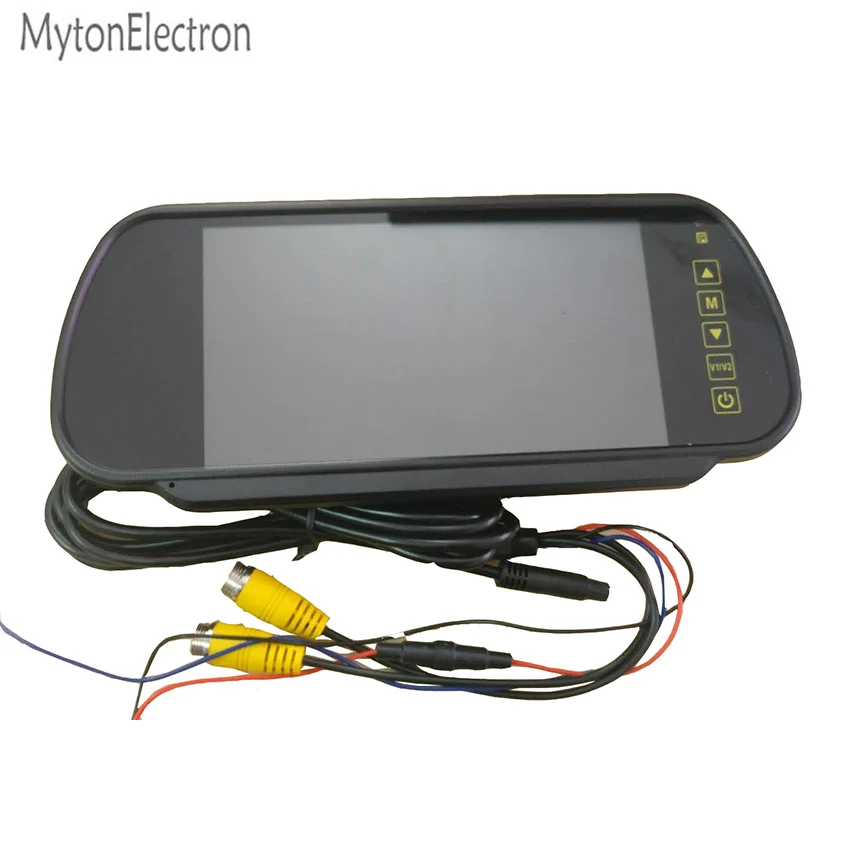 Only 7 inch Mirror H 10 м 15 м 20 м видео кабель для автомобиля монитор ночного видения парковочная камера заднего вида/DVD/VCD автомобильный Автобус Грузовик 24 в автомобильный монитор - Название цвета: Only 7 inch Mirror H