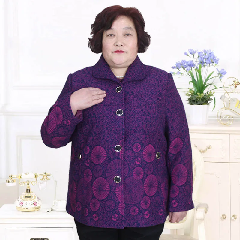 Большие размеры 5XL-9XL куртка для среднего и старшего возраста Женский
