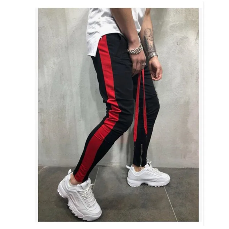 2019 осенние брюки мужские брюки-Карандаш повседневные Модные хлопковые лоскутные