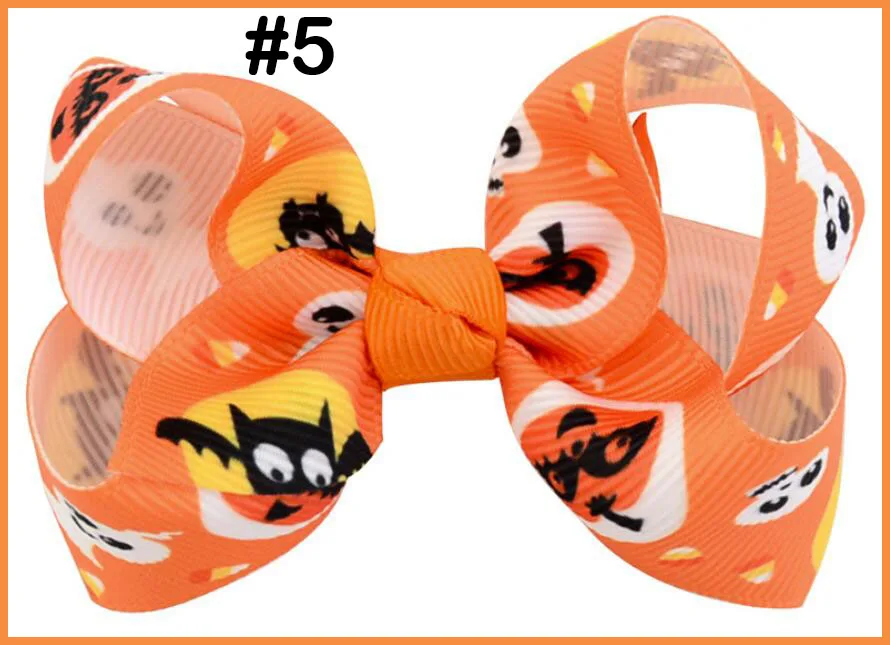 Бесплатная доставка 30 шт. 3 дюйма банты для волос на Хэллоуин маленькие заколки