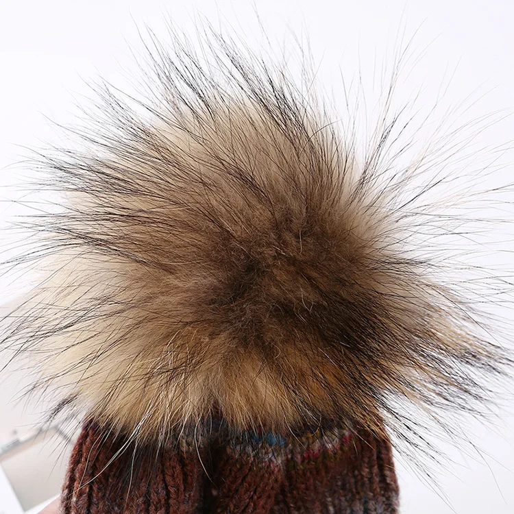 Для женщин зимние корейские милые девушки теплый полосатый шерстяной вязаная