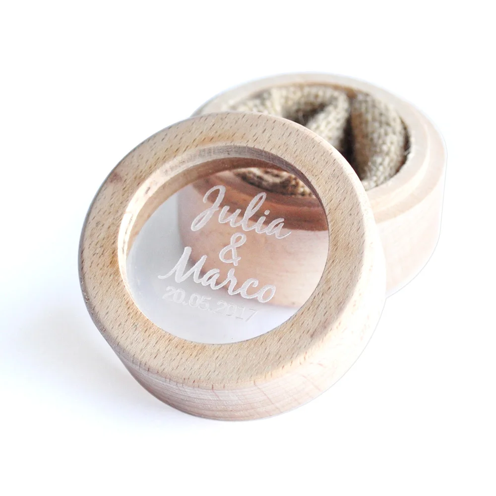 Коробка для обручального кольца на заказ коробка держатель деревянная с