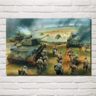 Арт Вторая мировая война солдаты танки Красная Армия Нападение T 34 85 IP фотография Декор для дома гостиной QX087