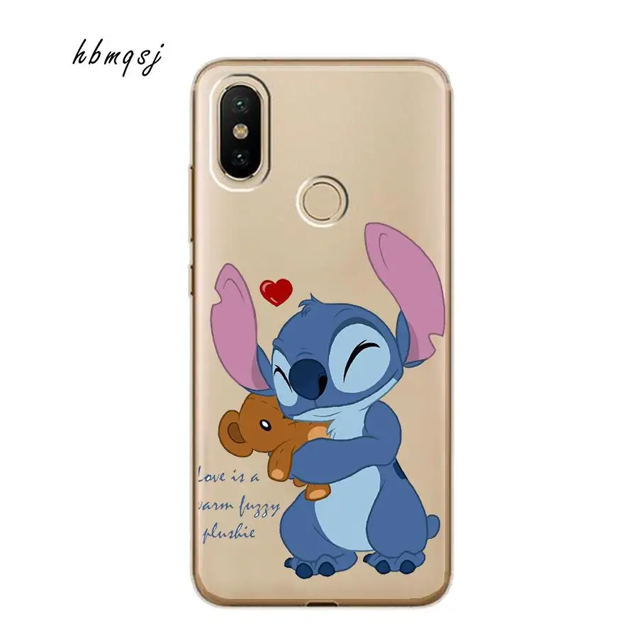 Милый чехол funda для xiaomi mi a2 lite силиконовый мягкий мультфильм Стич ckey Оригинальный