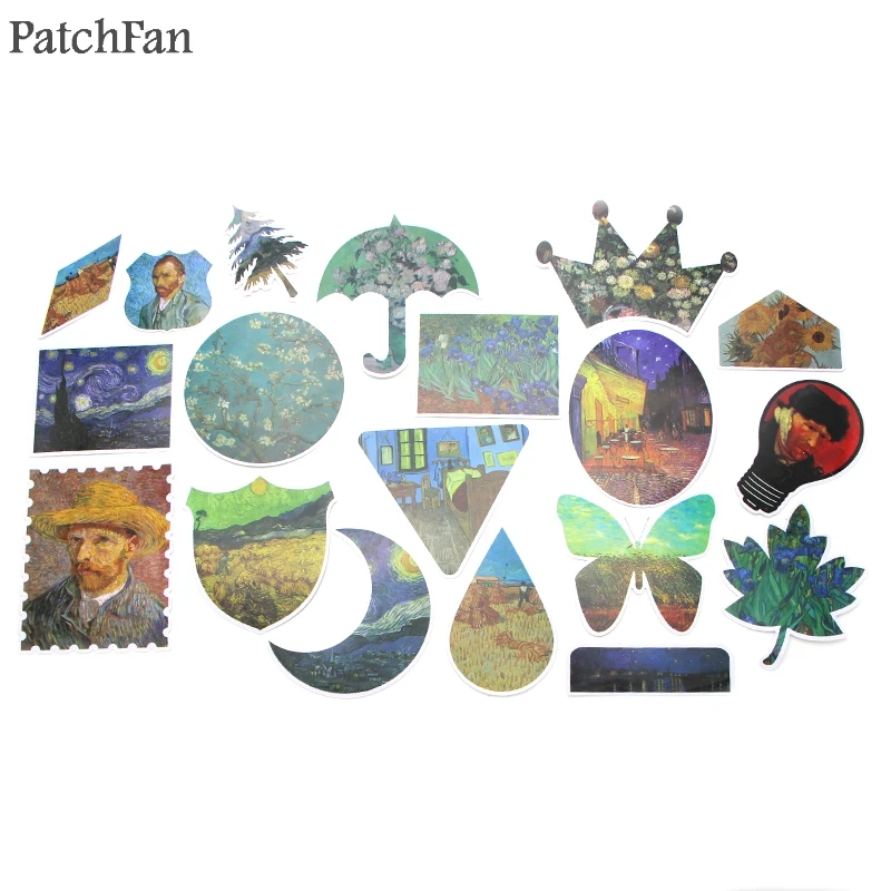 Patchfan 30 шт. Ван Гог художественная Живопись ПВХ водонепроницаемые наклейки для diy Скрапбукинг багаж скейтборд ноутбук настенная гитара A0940
