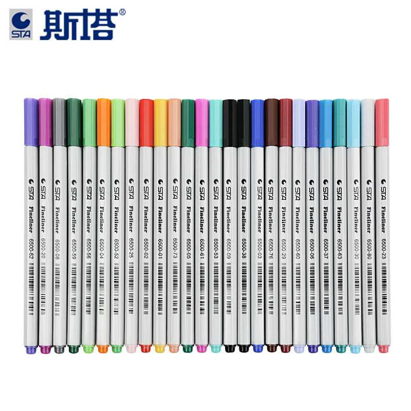 STA Fineliner книги по искусству маркер 0 4 мм 18/26 цвет Ultra Fine Tip микрон лайнер маркеры на