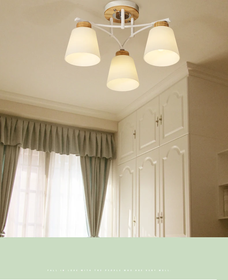 Скандинавский светодиодный потолочный светильник для гостиной Лофт Deco арт-кабинет спальня деревянный потолочный светильник для столовой Бар для чтения потолочные светильники блеск