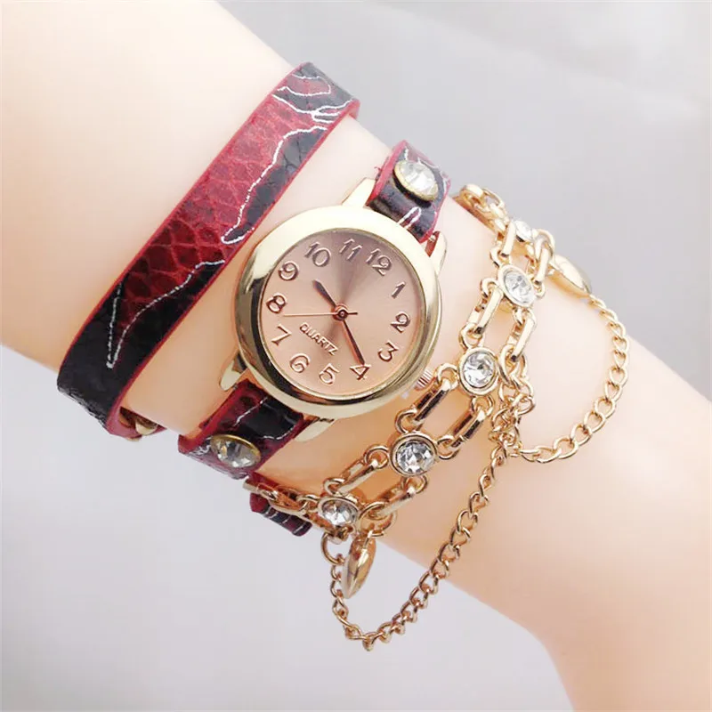 Модные Повседневные часы с кожаным ремешком и леопардовым принтом женские