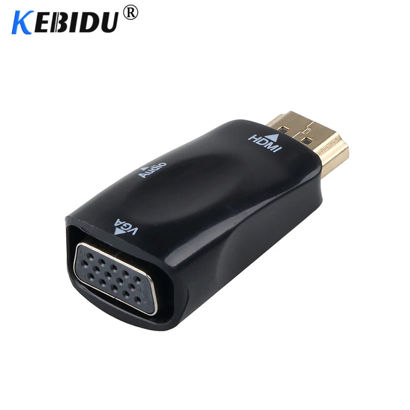 Kebidu HDMI в VGA адаптер конвертер с аудио кабель мужчин и женщин поддержка HD 1080P для ПК ноутбук ТВ коробка проектор