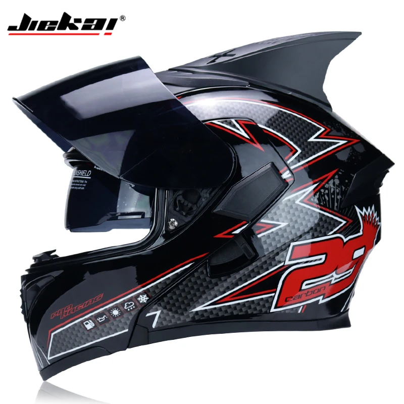JIEKAI 902 moto rcycle шлем флип двусторонний Чехол шлем гоночный полный лицо moto Casco Size-2XL DOT утвержден - Цвет: c5