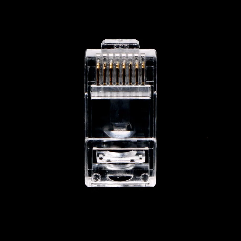 100 шт. прозрачный RJ45 CAT6 8-контактный модульный Вилки utp-неэкранированная версия с