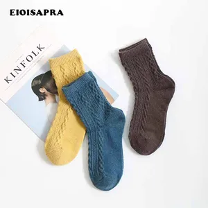 Носки ручной работы EIOISAPRA, полосатые носки для женщин, теплые, комфортные, Нескользящие, дышащие, впитывающие пот