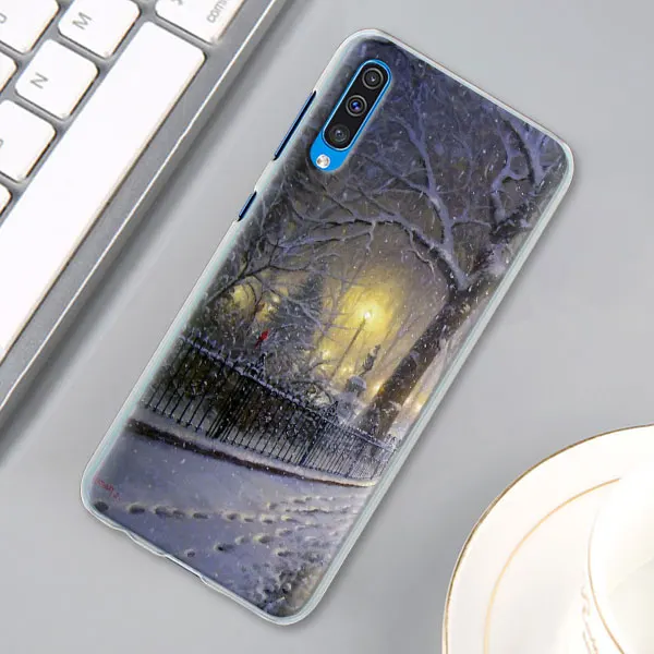 11 Пейзаж Зима светильник снег чехол КРЫШКА ДЛЯ samsung Galaxy A30 A40 A50 A70 A6 A8 плюс A7 A9 M30 чехол для телефона Coque - Цвет: 11