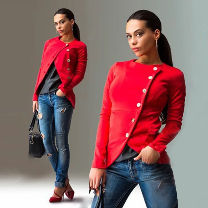 Casaco Feminino Venda Обычная Jaqueta Feminina Nova Primavera E Outono 2019 Europa Сексуальная Cor Jaqueta|Женские